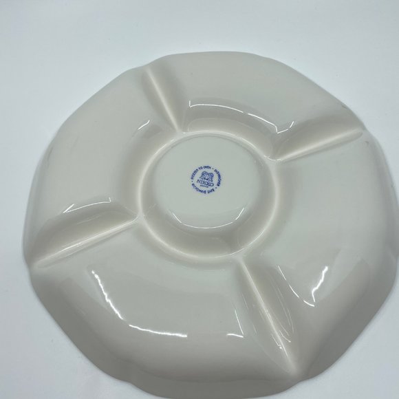 Nikko Happy Holiday Greetings Hors D’oeuvres Platter Tray Christmas Tree Japan - Picture 4 of 7